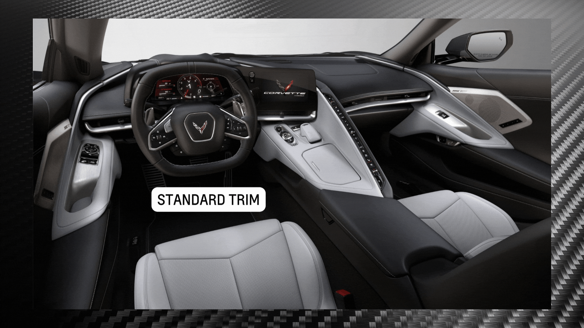 Visual representation of the difference between standard trim and stealth trim.