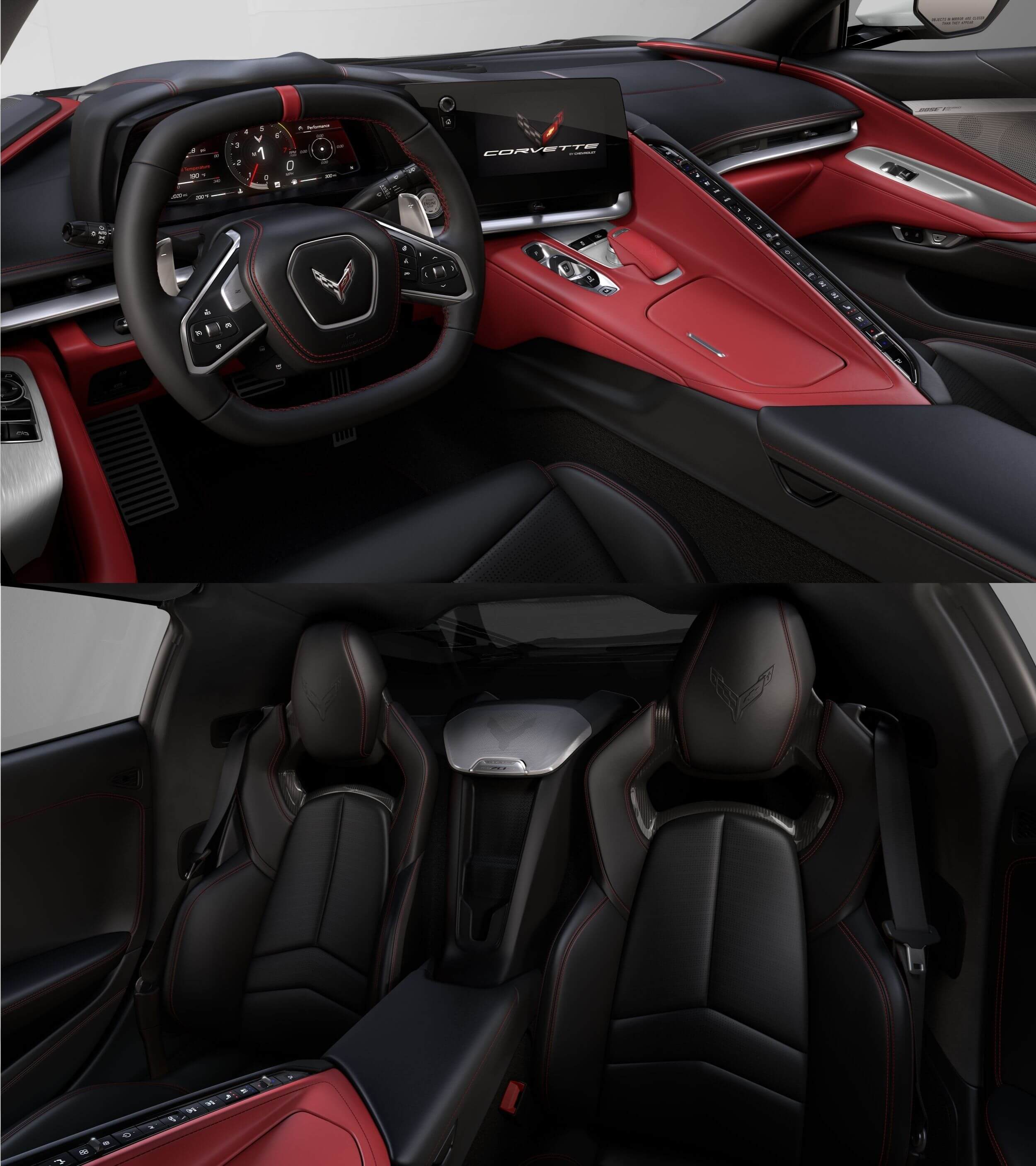 Adrenaline Red trim/ Jet Black seats